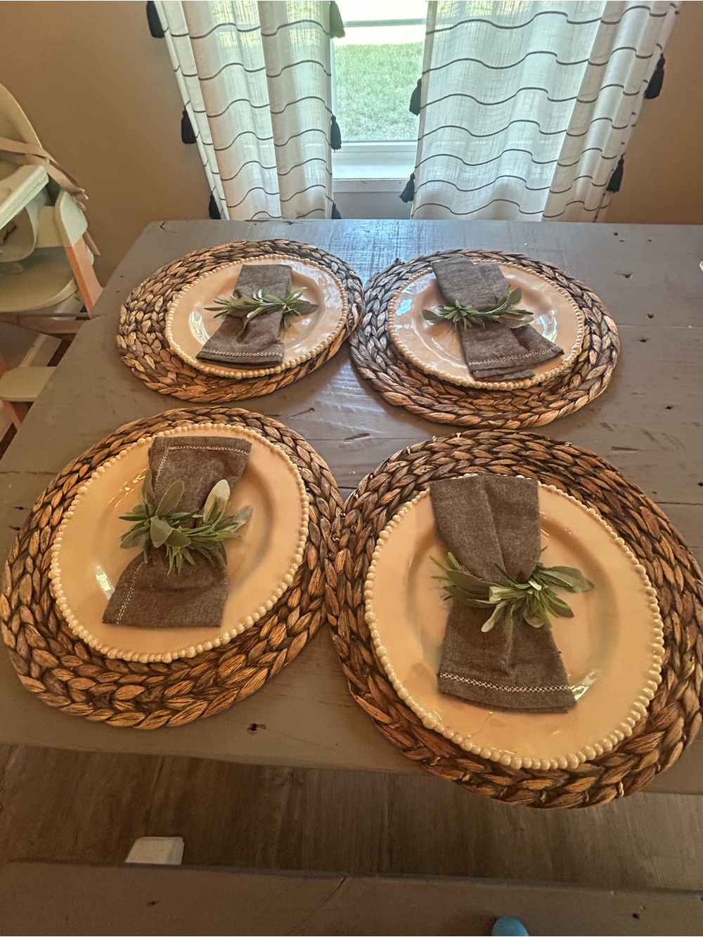 Woven Charger Plate - Natural Brown (Set of 4)